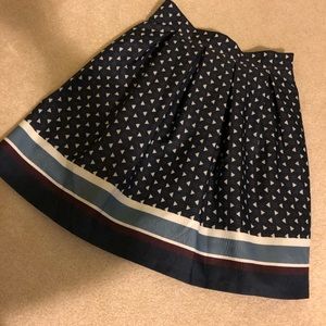 💜Navy Patterned Layered Skirt